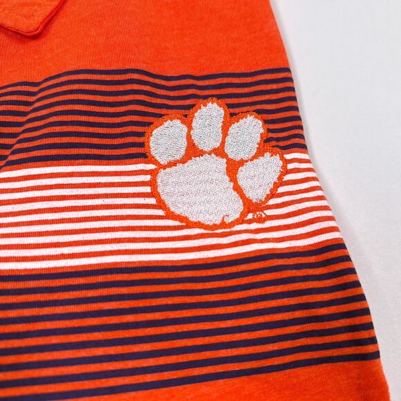 Clemson Tigers Polo Shirt Size XL Orange NCAA Tailgate Golf Football Colosseum - Picture 4 of 9